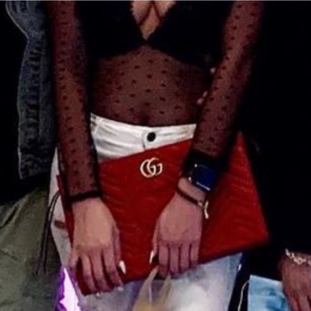 Gucci Red Large Clutch
